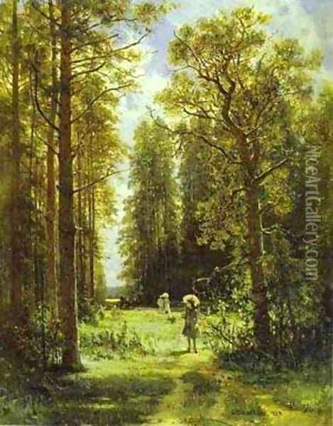 Path In A Forest 1880 Oil Painting - Ivan Shishkin