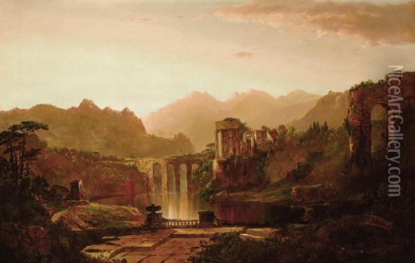 Landscape With Ruins Oil Painting - William Louis Sonntag