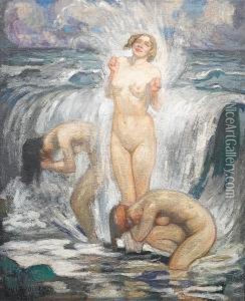 The Bathers Oil Painting - Fernand Allard L'Olivier