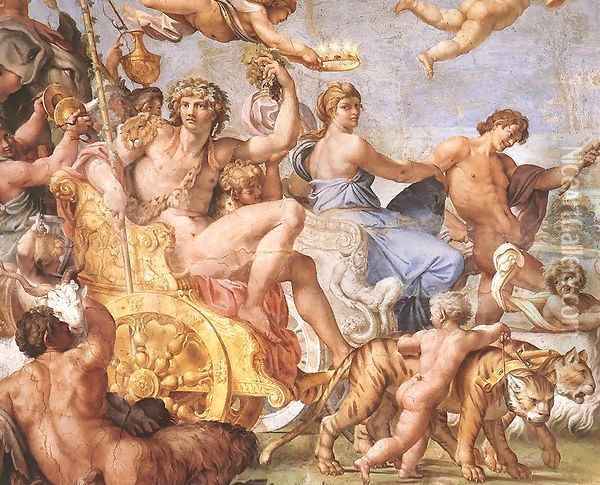Triumph of Bacchus and Ariadne (detail) 2 Oil Painting - Annibale Carracci
