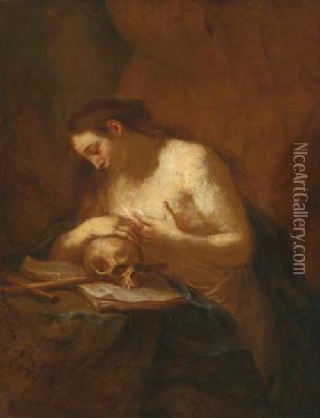 La Maddalena Penitente Oil Painting - Martin Johann Schmidt
