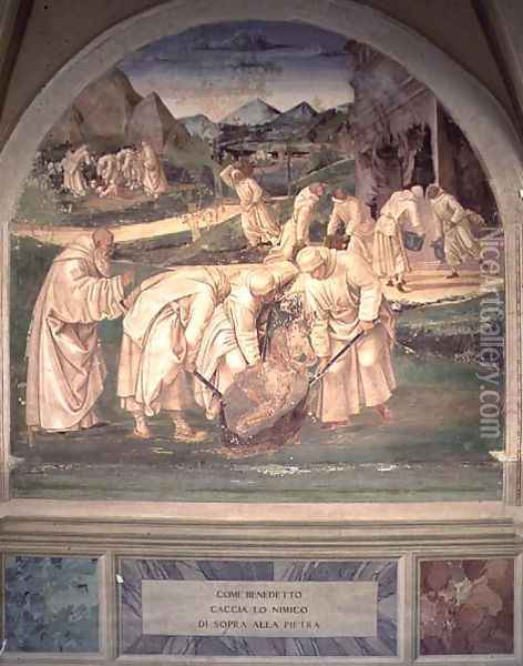 The Life of St. Benedict 20 Oil Painting - L. & Sodoma Signorelli
