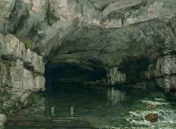 The Grotto of the Loue, 1864 Oil Painting - Jean-Baptiste-Camille Corot