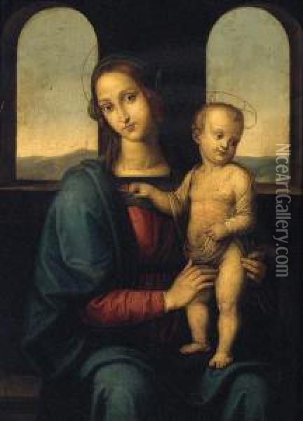 The Madonna And Child Oil Painting - Pietro Perugino