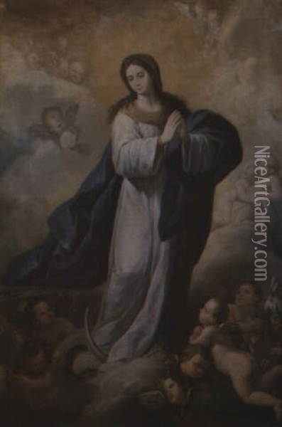 Inmaculada Oil Painting - Luis Paret Y Alcazar