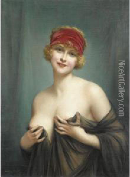Jeune Femme En Deshabille Oil Painting - Francois Martin-Kavel