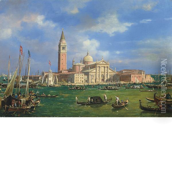 Veduta Dellisola Di San Giorgio Maggiore Oil Painting - Francesco Zanin