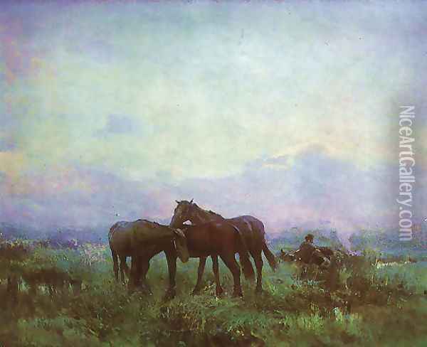 Cossack Picket, 1888 Oil Painting - Serhii Vasylkivsky