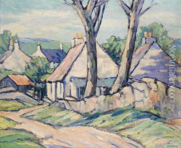 Scottish Cottages Oil Painting - Ernest Archibald Taylor