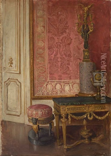 Saloninterieur Im Louis-seize-/empire-stil Oil Painting - Hans Buchner