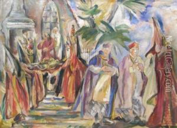Religious Ceremony Oil Painting - Elena Popea