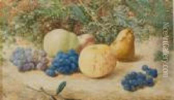 Still Life With Fruit Oil Painting - Oliver Clare