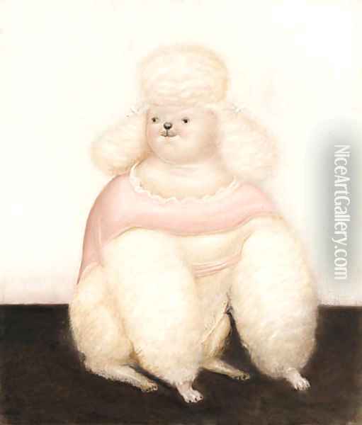 French Poodle Oil Painting - Fernando Botero