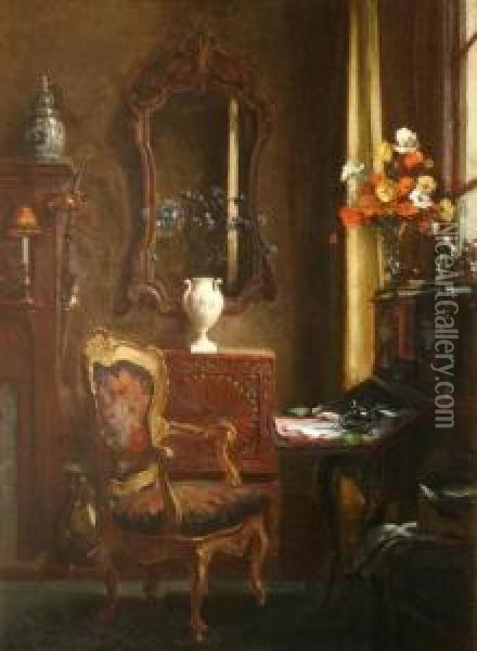 The Escritoire Oil Painting - Albert Chevallier Tayler