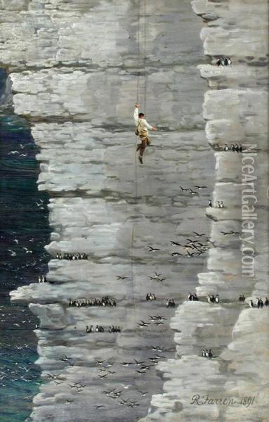 Climming Oil Painting - Robert Farren