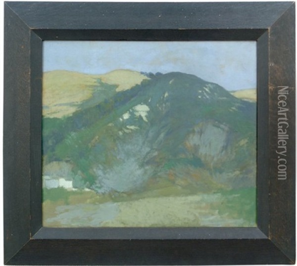 Study Of California Hills Oil Painting - Arthur Frank Mathews
