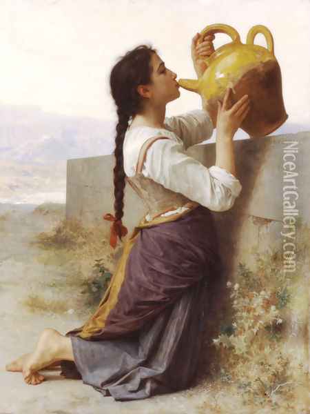 La Soif (Thirst) Oil Painting - William-Adolphe Bouguereau