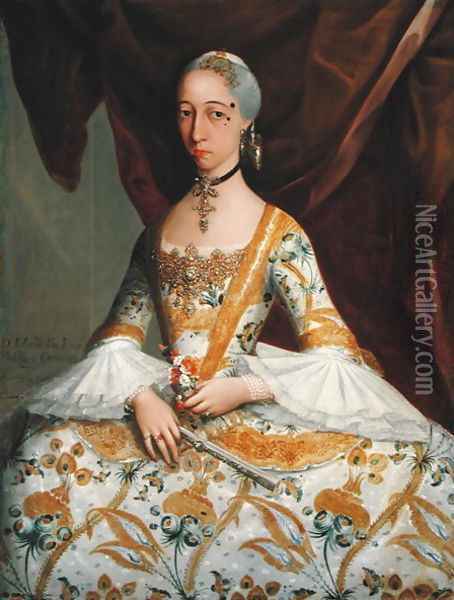 Dona Maria de la Luz Padilla y Cervantes Oil Painting - Miguel Cabrera