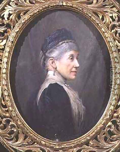 Portrait of the Archduchess Marie Caroline of Austria (1825-1915) Oil Painting - Theodor Breidwiser or Breitwieser