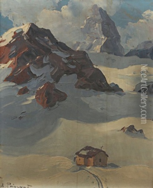 Refuge En Montagne Oil Painting - Lucien Poignant