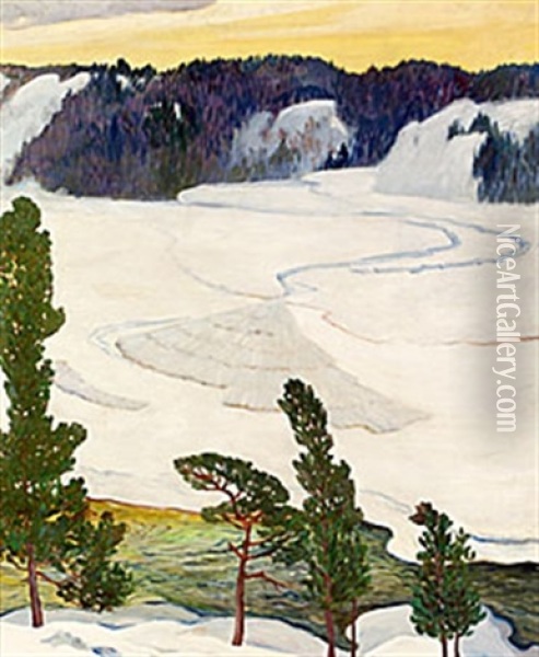 Vintern Oil Painting - Helmer Osslund