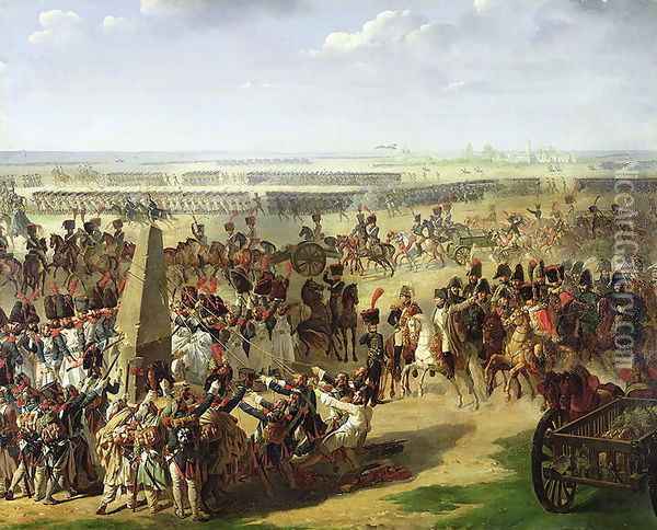 The French Army Pulling Down the Rosbach Column, 18th October 1806, 1810 Oil Painting - Pierre-Auguste Vafflard