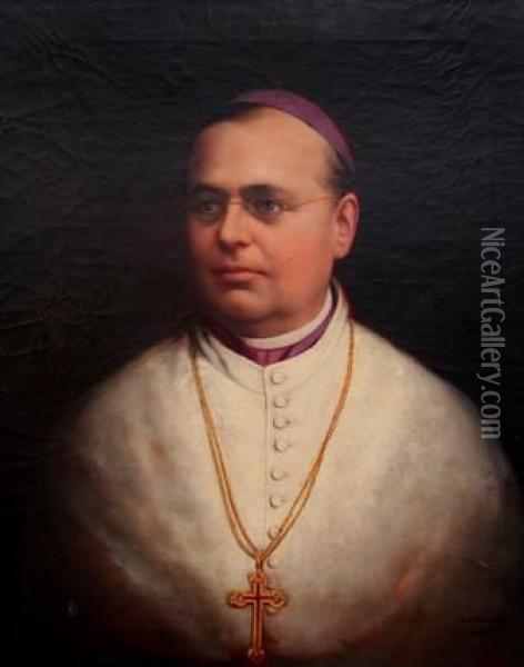 Dr. Anton Ludwig Frind Litomioicky Biskup Oil Painting - Antonin Holperl