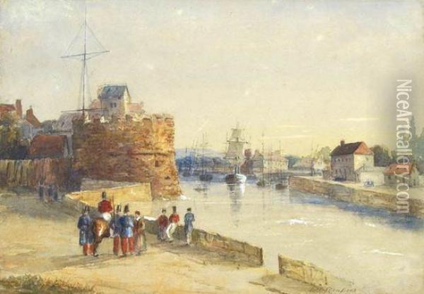 View In Le Havre Oil Painting - William Clarkson Stanfield