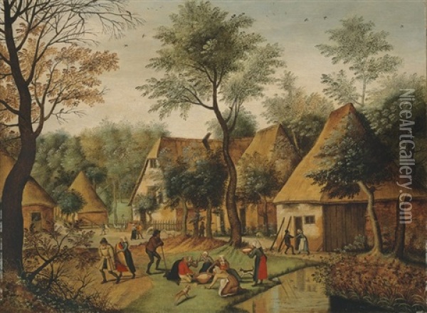 Le Repas De Paysans Oil Painting - Pieter Brueghel the Younger