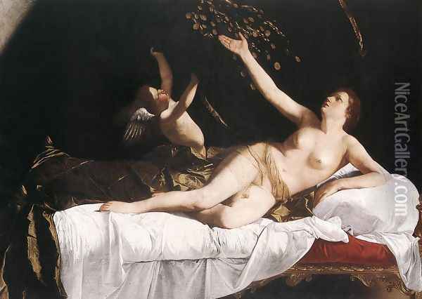 Danae c. 1621 Oil Painting - Orazio Gentileschi