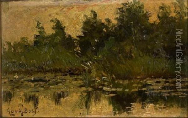 Am Flussufer Oil Painting - Gerard J. Bos