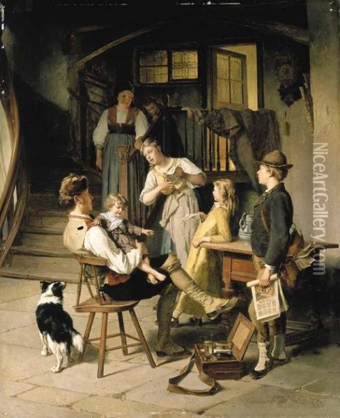 The Happy Family Oil Painting - Theodore Gerard