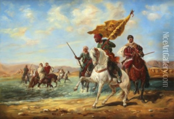 Charge De Cavalerie Oil Painting - Georges Washington