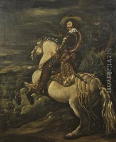 Equestrian Portrait Of Count Duke Olivares Oil Painting - Diego Rodriguez de Silva y Velazquez