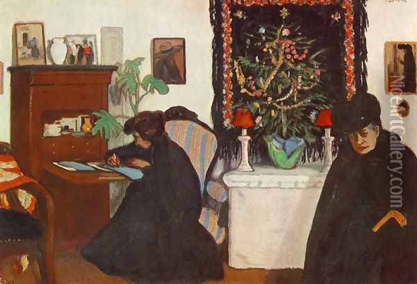 Christmas 1903 Oil Painting - Jozsef Rippl-Ronai