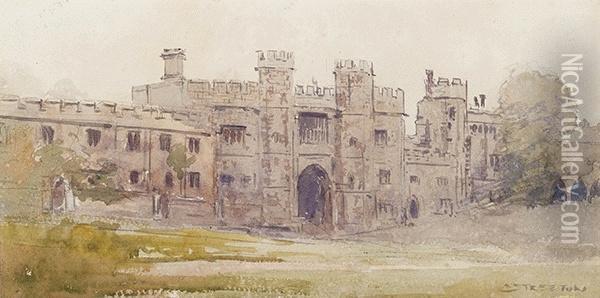 Hudson Castle Oil Painting - Arthur Ernest Streeton