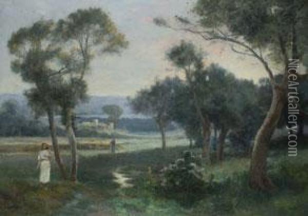 Landschaft In Algier Oil Painting - Numa Marzocchi de Belluci