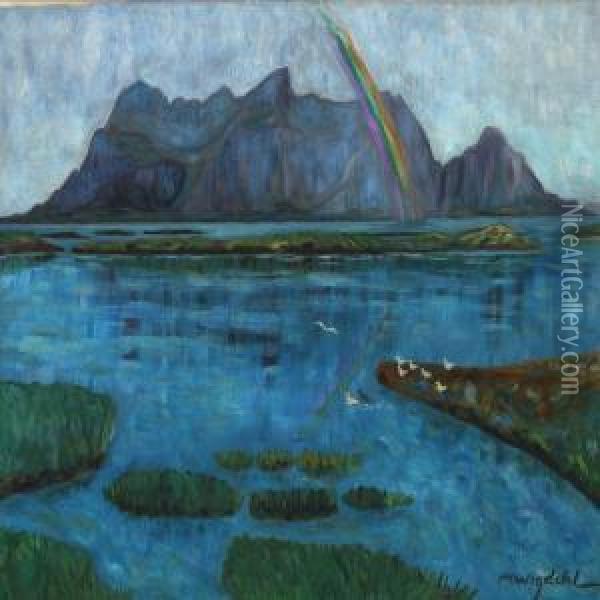 Naturstemning, Nordland Oil Painting - Michaloff Wigdehl
