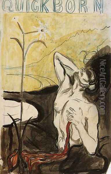 The Flower of Pain Oil Painting - Edvard Munch