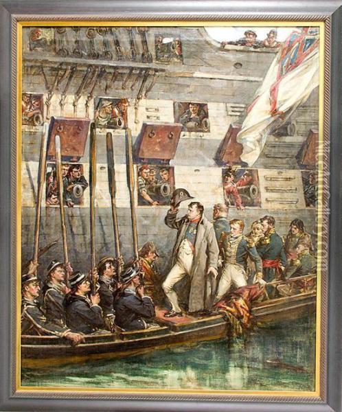 Napoleon's Surrender Oil Painting - Robert Gibb