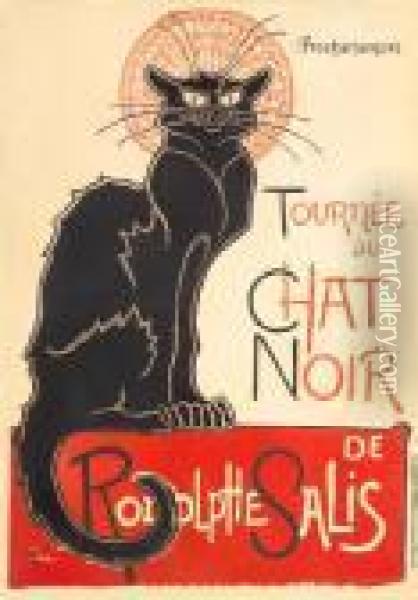 Tournee Du Chat Noir De Rodolphe Salis Oil Painting - Theophile Alexandre Steinlen