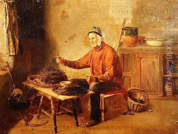 Fisherman at Home, 1859 Oil Painting - Thomas Chambers