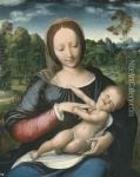 The Madonna And Child Oil Painting - Jan Massys