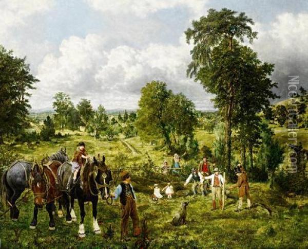 The Garden Of England Oil Painting - George William Mote