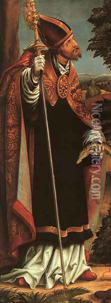 St. Ulrich 1518 Oil Painting - Hans Burgkmair the elder