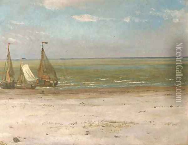 Low tide Oil Painting - Paul-Jean Clays