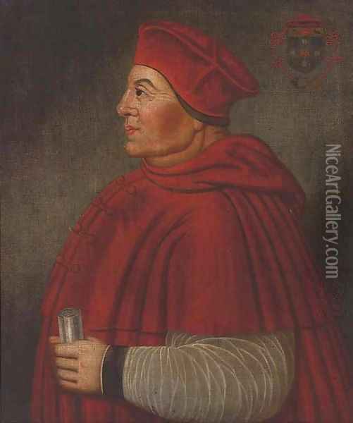 Portrait of Cardinal Thomas Wolsey (1475-1530) Oil Painting - English School