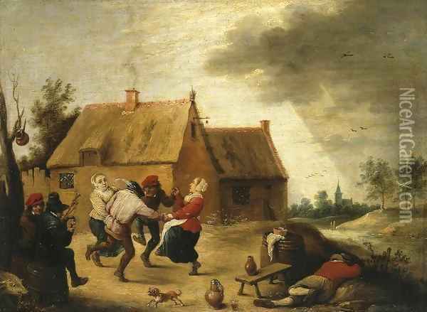 Dancing Peasants Oil Painting - Abraham Teniers