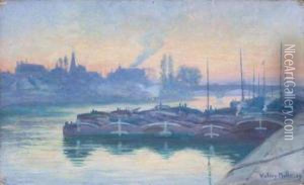Scene De Port Oil Painting - Valery Muller