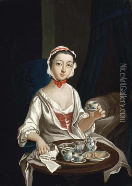 Le The Oil Painting - Jean-Baptiste-Simeon Chardin